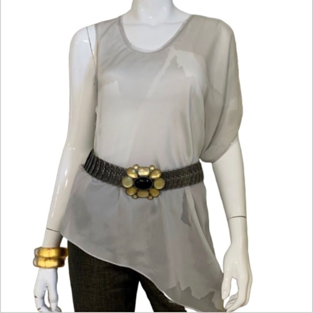 NWT Helmut Lang silk one-arm asymmetical top-S - Picture 2 of 10